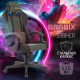 Кресло компьютерное BRABIX 'Striker GM-121', синхромеханизм, 2 подушки, экокожа/велюр, черное/серое, 532961