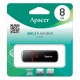Флеш-диск 8 GB, APACER AH333, USB 2.0, черный, AP8GAH333B-1