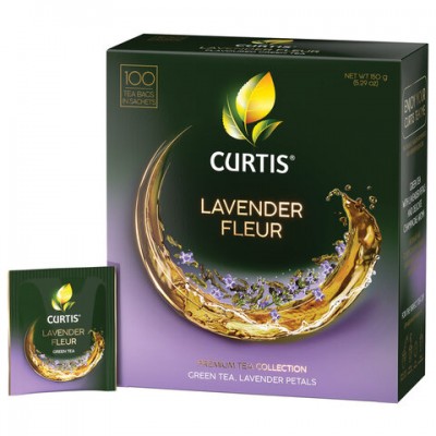 Чай CURTIS 'Lavender Fleur' зеленый c лавандой, лепестками роз, 100 пакетиков в конве, 102560