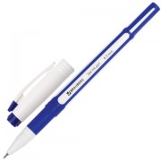 Ручка гелевая с грипом BRAUBERG 'Contact', СИНЯЯ, корпус синий, игольчатый узел 0,5 мм, линия письма 0,35 мм, 141184