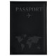 Обложка для паспорта 'Passport map', экокожа soft-touch, черная, STAFF, 238760