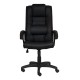 Кресло офисное 'Лагуна', T-9906AXSN, кожа, черное