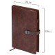Ежедневник недатированный А5 152х220 мм BRAUBERG 'Sirius', под кожу, застежка 160 л., коричневый, 116211
