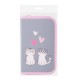 Пенал ЮНЛАНДИЯ, 1 отделение, картон с эффектом soft-touch, 19х11 см, 'Sweet whiskers', 272261