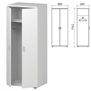 Шкаф для одежды 'Профит', 800х600х1942 мм, белый (КОМПЛЕКТ)