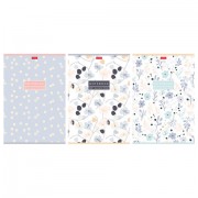 Тетрадь А4, 80 л., HATBER, скоба, клетка, Soft-touch ламинация, 'Музыка цветов' (микс в спайке), 093514, 80Т4лВ1