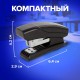 Степлер №24/6, 26/6 МИНИ BRAUBERG 'Black Jack', до 18 листов, антистеплер, черный, 227762