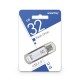 Флеш-диск 32 GB, SMARTBUY V-Cut, USB 2.0, металлический корпус, серебристый, SB32GBVC-S