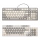 Клавиатура проводная бесшумная USB, 102+98 клавиш, LED-подсветка, SONNEN K620, слоновая кость / серая, 513950