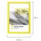 Рамка 21х30 см небьющаяся, багет 17,5 мм, пластик, BRAUBERG 'Colorful', желтая, 391246