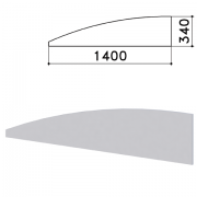 Экран-перегородка 'Монолит', 1400х16х340 мм, цвет серый (КОМПЛЕКТ)
