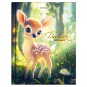 Дневник 1-4 класс 48 л., твердый, BRAUBERG, выборочный лак, с подсказом, 'Оленёнок', 107595