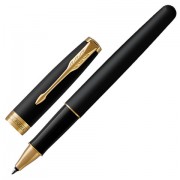 Ручка-роллер PARKER 'Sonnet Core Matt Black GT', корпус черный матовый лак, позолоченные детали, черная, 1931518