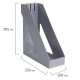 Лоток вертикальный для бумаг BRAUBERG 'Basic', 265х100х285 мм, серый, 237010
