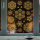 Наклейка для окон, 112 СНЕЖИНОК, КОМПЛЕКТ 4 шт., 30х38 см, глиттер, золото, ЗОЛОТАЯ СКАЗКА, 592570