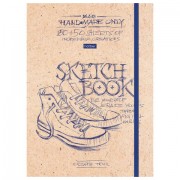 Скетчбук, белая бумага 100 г/м2, 145х205 мм, 80+50 л. (гребень + склейка), 'Чернила', 80-50Тт5Aгрз_17172