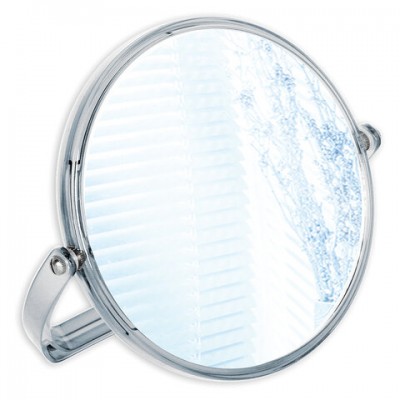 Зеркало настольное BRABIX, круглое, диметр 17см, двустороннее, с увеличением, прозрачная рамка, 607424