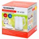 Чайник электрический с двойными стенками SONNEN KT-4103, 1,5 л, 2200 Вт, белый, 456376