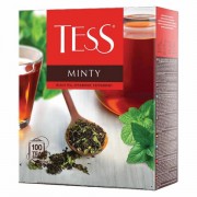 Чай TESS (Тесс) 'Minty', черный с мятой, 100 пакетиков по 1,5 г, 1663-09
