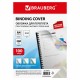 Обложки пластиковые для переплета, А4, КОМПЛЕКТ 100 шт., 300 мкм, белые, BRAUBERG, 530939