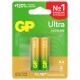 Батарейки КОМПЛЕКТ 2 шт., GP Ultra G-Tech, AA (LR6,15А), алкалиновые, пальчиковые, 15AUA21-2CRSBC2