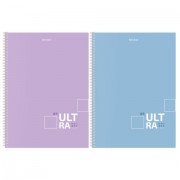 Тетрадь А4, 96 л., BRAUBERG, гребень, клетка, матовая ламинация, 'UltraTone' (микс в спайке), 405317