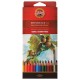 Карандаши цветные акварельные художественные KOH-I-NOOR 'Mondeluz', 24 цвета, 3,8 мм, заточенные, европодвес, 3718024001KSRU