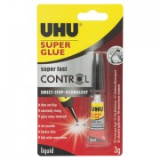 Клей моментальный UHU Super glue Control, 3 г, единичный блистер с европодвесом, 36015