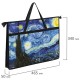 Папка для рисунков и чертежей с ручками BRAUBERG А3, пластик, молния сверху, 'Van Gogh', 274540
