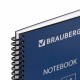 Тетрадь А4, 80 листов, BRAUBERG 'Metropolis', спираль пластиковая, клетка, обложка пластик, ЧЕРНЫЙ, 403393