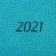 Ежедневник датированный 2021 А5 (138х213 мм) BRAUBERG 'Stylish', кожзам, бирюзовый, 111440