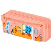 Пенал ЮНЛАНДИЯ ЮНИОР, 2 отделения, с ручкой, полиэстер, 'Capybara', 21х8х6 см, 273814