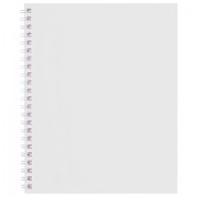 Тетрадь А5 96 л., HATBER, гребень, клетка, Soft-touch ламинация, SoloMatte 'Арктический белый', 092868, 96Т5лВ1гр