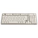 Клавиатура проводная бесшумная USB, 102+98 клавиш, LED-подсветка, SONNEN K620, слоновая кость / серая, 513950