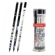 Карандаш чернографитный с принтом BRAUBERG 'MANGA', 1 шт., HB, с ластиком, корпус ассорти, 182024