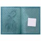 Обложка для паспорта натуральная кожа плетенка, с ящерицей, бирюзовая, STAFF 'Profit', 237202