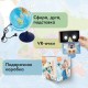 Глобус интерактивный + очки VR, физический / политический, GLOBEN, 21 см, с подсветкой, INT12100298