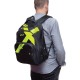 Рюкзак GRIZZLY молодежный, 2 отделения, черный, 'Green X', 45x32x23 см, RU-030-1/1