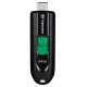 Флеш-диск 64GB TRANSCEND JetFlash 790C, разъем USB 3.2, черный/зеленый, TS64GJF790C