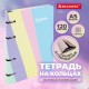 Тетрадь на кольцах А5 160х212 мм, 120 л., картон, матовая ламинация, клетка, BRAUBERG 'PASTEL', 405197