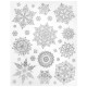 Наклейка для окон 116 СНЕЖИНОК, КОМПЛЕКТ 4 шт., 30х38 см, металлик, серебро, ЗОЛОТАЯ СКАЗКА, 592573