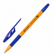 Ручки шариковые с грипом BRAUBERG 'ULTRA GT ORANGE', НАБОР 8 ШТУК, СИНИЕ, корпус оранжевый, узел 0,7 мм, линия 0,35 мм, 144530