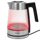 Чайник электрический с терморегулятором SONNEN KT-1809D, 1,8 л, 2200 Вт, 5 цветов подсветки, 5 температур, стекло текстура ромб, 455141