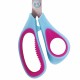 Ножницы BRAUBERG 'Universal', 216 мм бирюзово-фиолетовые, ассиметричные, ребристые резиновые вставки, 236453