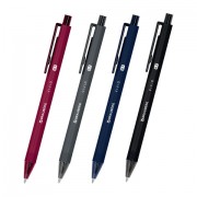 Ручка шариковая автоматическая BRAUBERG 'VIVID', корпус soft-touch, СИНЯЯ, пишущий узел 0,7 мм, линия письма 0,35 мм, 144407