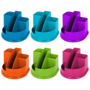Подставка-органайзер BRAUBERG STYLE COLOR, 5 отделений, 132х122х108 мм, ассорти, 238095