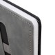 Блокнот А5, 148x218 мм, BRAUBERG 'Assistant', под кожу, 80 листов, держатель, клетка, черный, 118630