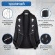 Рюкзак BRAUBERG CONCEPT универсальный, 2 отделения, светоотражающий принт, 'Gray Spider', 45х30х18 см, 273847