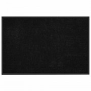 Коврик придверный 80х120 см, ЧЕРНЫЙ, влаго-грязезащитный, 430 г/м2, ребристый, ЛЮБАША СТАНДАРТ, 701036