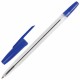 Ручка шариковая БИЗНЕСМЕНЮ 'Line', корпус прозрачный, узел 1 мм, линия письма 0,5 мм, синяя, 143208